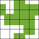 The 15-piece tileset layout shown as a flat mask