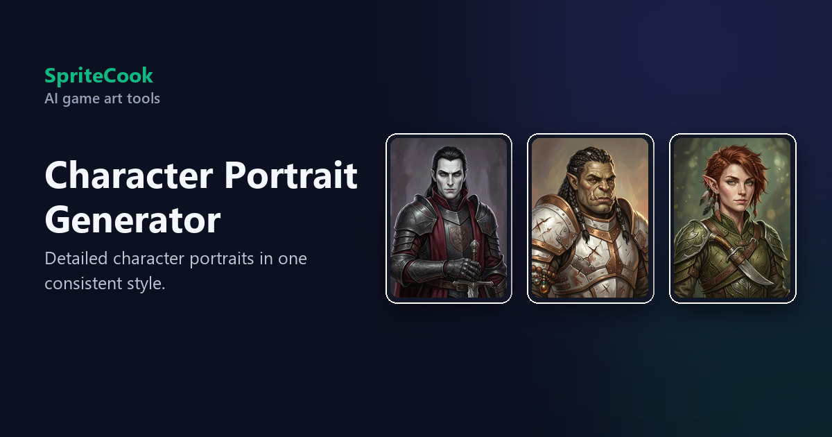 AI Character Portrait Generator for RPGs | SpriteCook