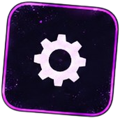 Settings gear button game UI element