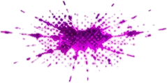Neon splat decal game UI element