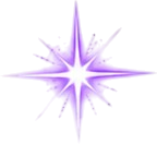 Neon star decal game UI element