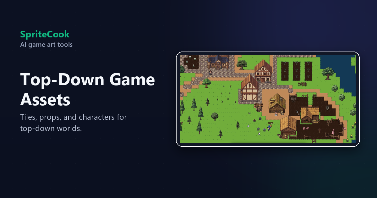 Top-Down Game Assets: AI Pixel Art for Your Map | SpriteCook