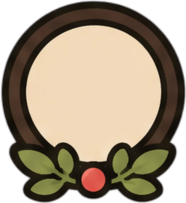 A round ornate panel sprite for a Unity game UI