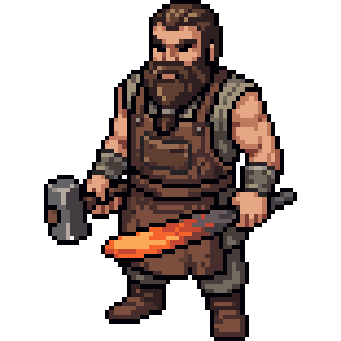 Blacksmith idle animation