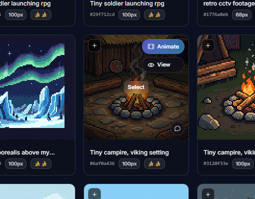 Animate button on an asset card