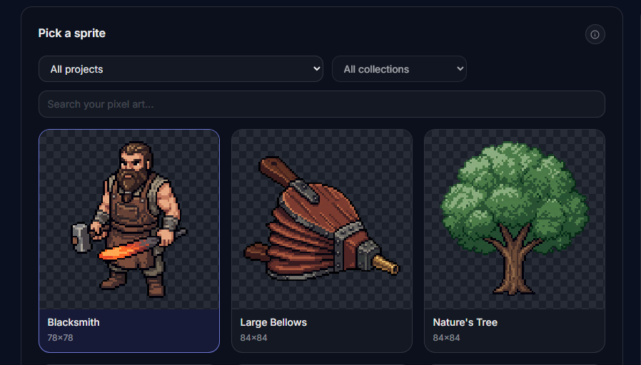 Animate asset picker