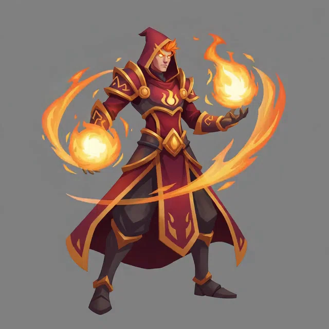 Fire mage idle animation