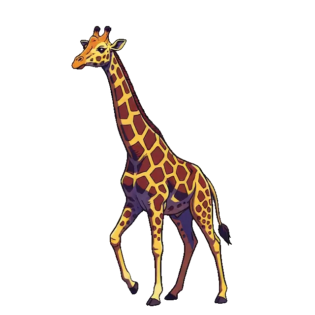 Giraffe walk animation