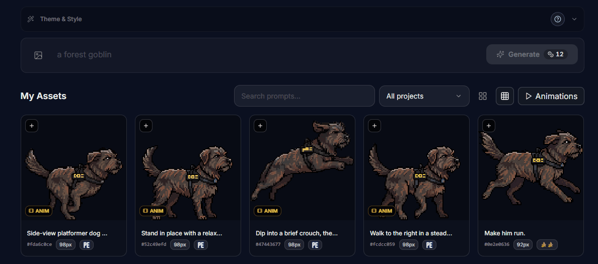 Completed animations