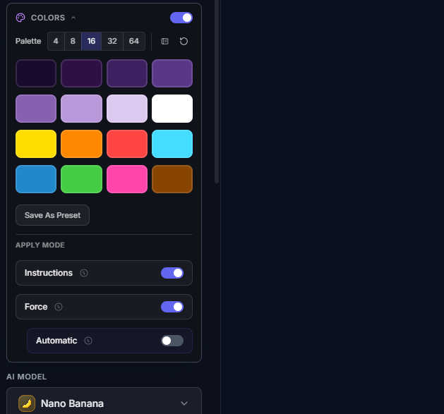Palette editor