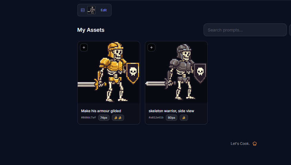 Result after editing the skeleton with a reference image