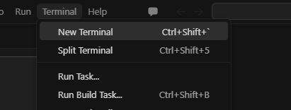 Opening a terminal in Cursor