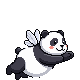 The flying panda animated into a short fly loop