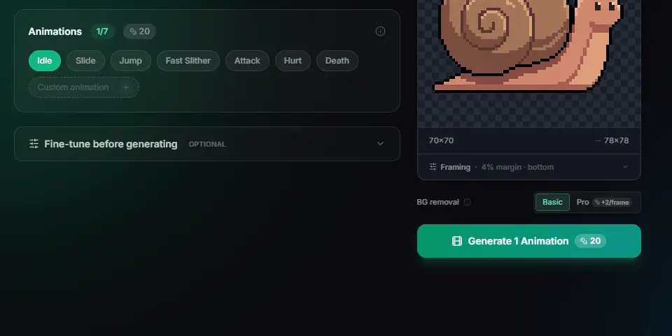 Batch discount applied as you select multiple animations
