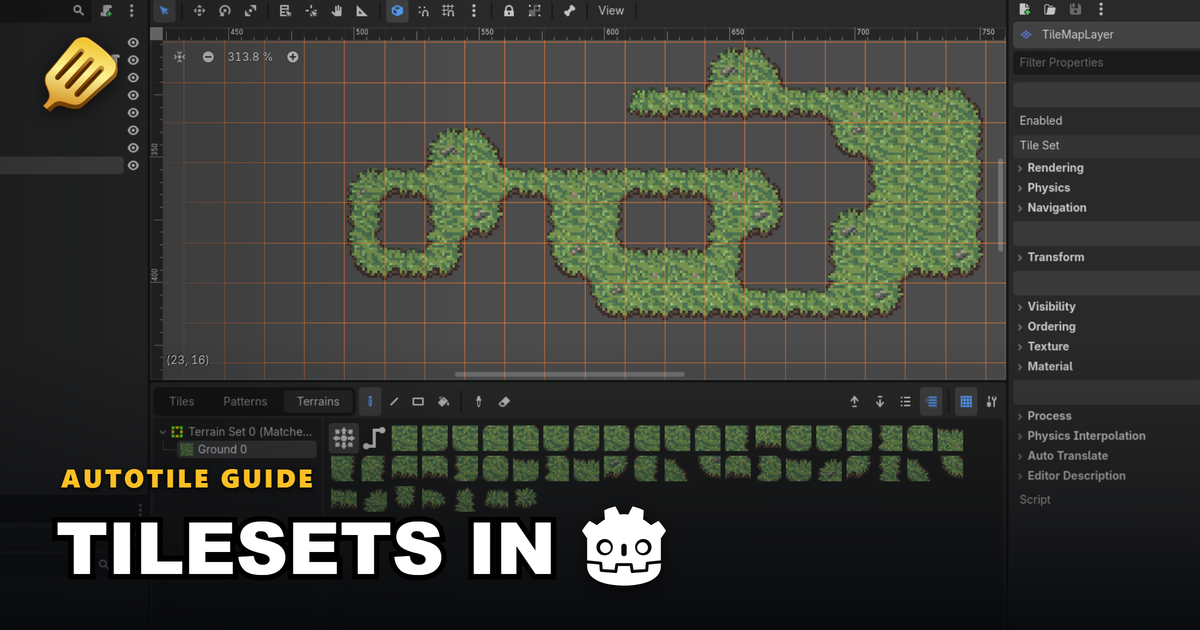 Make a Godot autotile tileset with AI and paint a map | SpriteCook