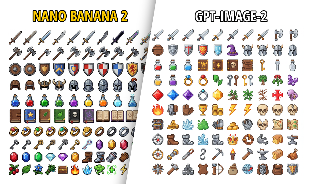 Icon grid comparison