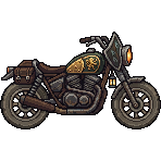 Pixel art motorcycle sprite generated with Nano Banana 2 Lite