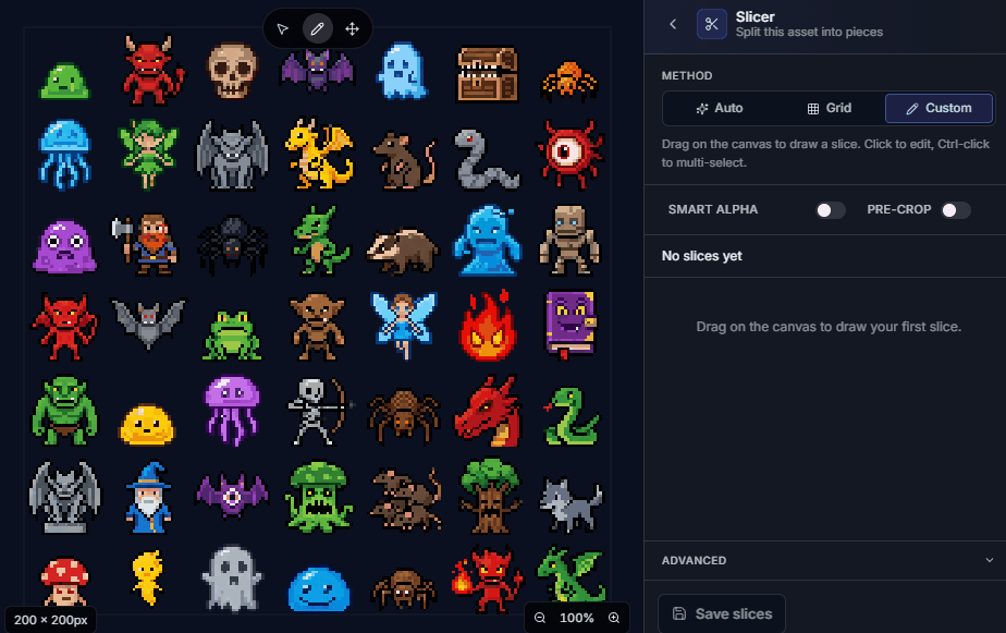 Drawing custom selection boxes around sprites