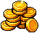 The same coin stack with a complete dark outline after Smart outline repair