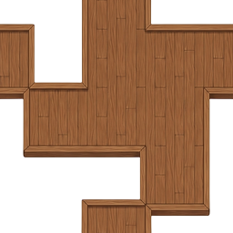 A wooden plank floor 15-piece autotile set